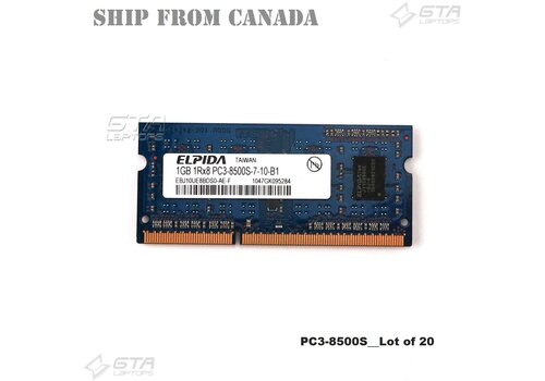 Elpida EBJ10UE8BDS0-DJ-F – 1GB DDR3 SODIMM – 204-Pin – 1333 MHz – PC3-10600S – 1Rx8 