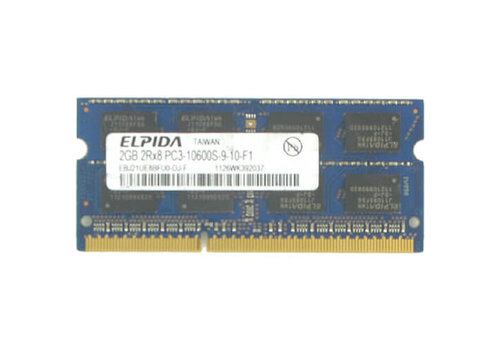 Elpida EBJ21UE8BFU0-DJ-F – 2GB DDR3 SODIMM – 204-Pin – 1333 MHz – PC3-10600S – 2Rx8 
