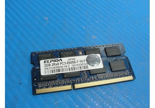 Elpida EBJ21UE8BDS0-AE-F – 2GB DDR3 SODIMM – 204-Pin – 1066 MHz – PC3-8500S – 2Rx8 