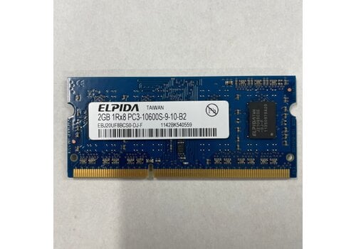 Elpida EBJ20UF8BCS0-DJ-F – 2GB DDR3 SODIMM – 204-Pin – 1333 MHz – PC3-10600S – 2Rx8 