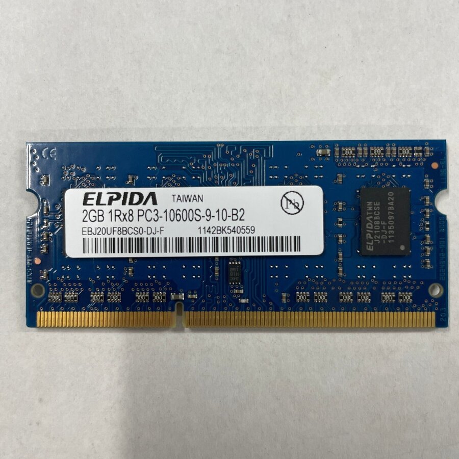 Elpida EBJ20UF8BCS0-DJ-F – 2GB DDR3 SODIMM – 204-Pin – 1333 MHz – PC3-10600S – 2Rx8-1