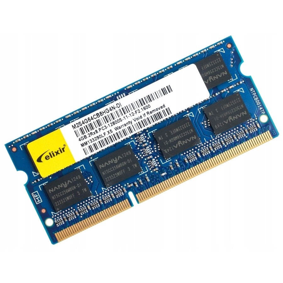 Elixir M2S4G64CB8HG4N-DI – 4GB DDR3 SODIMM – 204-Pin – 1600 MHz – PC3-12800S – 2Rx8-1