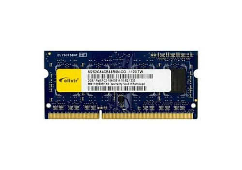 Elixir M2S2G64CB88B5N-CG – 2GB DDR3 SODIMM – 204-Pin – 1333 MHz – PC3-10600S – 1Rx8 