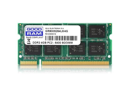 GOODRAM GR1066S364L7/8GDC – 4GB DDR3 SODIMM – 204-Pin – 1066 MHz – PC3-8500 – CL7 