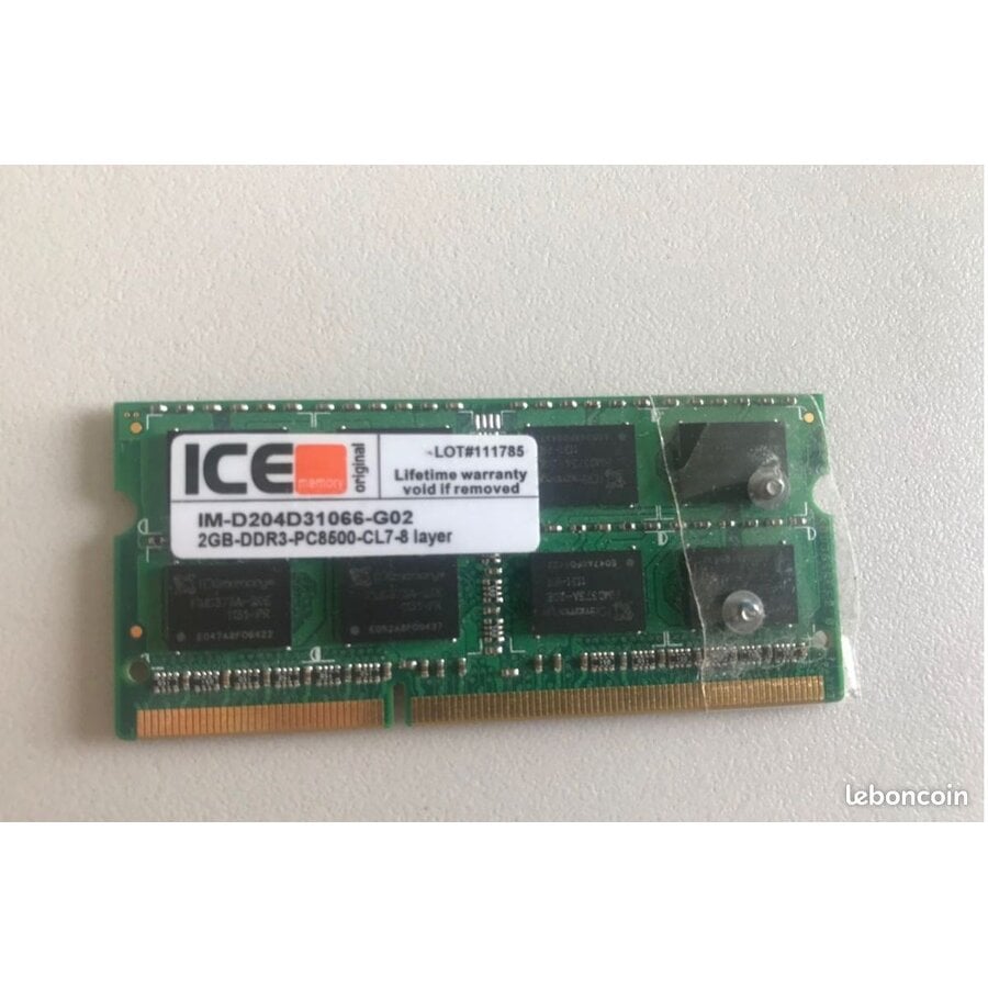 ICE IM-D204D31066-G02 – 2GB DDR3 SODIMM – 204-Pin – 1066 MHz – PC3-8500S-1