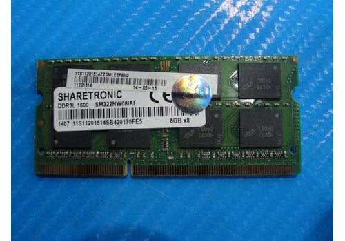 Sharetronic SM322NW08IAF – 8GB DDR3L SODIMM – 204-Pin – 1600 MHz – PC3L-12800S 