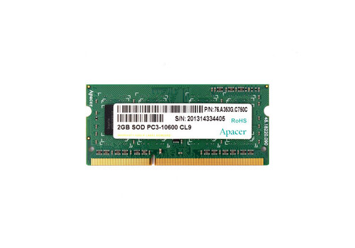 Apacer 2GB DDR3 SODIMM – 204-Pin – 1333 MHz – PC3-10600 – CL9 