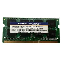 Super Talent W1333SA1GM – 1GB DDR3 SODIMM – 204-Pin – 1333 MHz – PC3-10600 – CL9