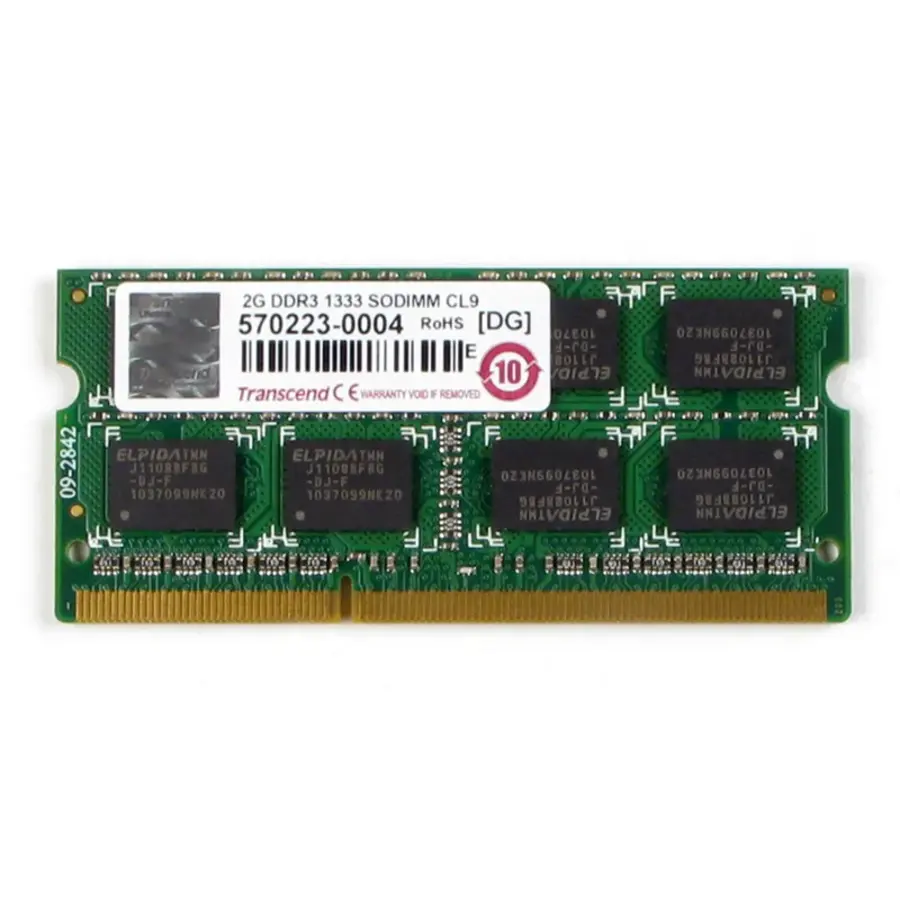 Transcend 657893-1637 – 2GB DDR3 SODIMM – 204-Pin – 1600 MHz – PC3-12800S-1