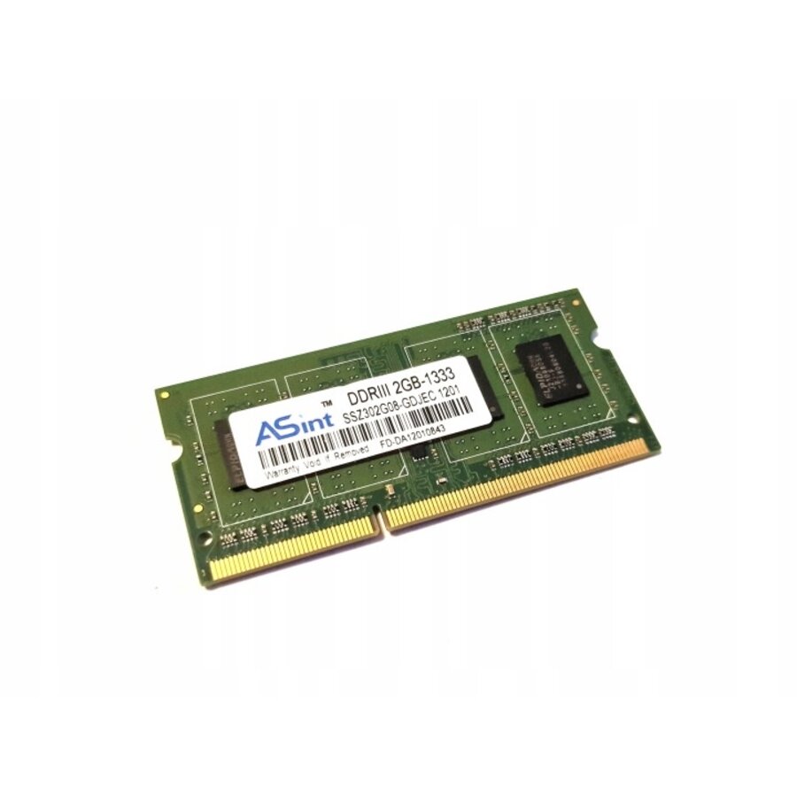 ASint SSZ302G08-GDJEC – 2GB DDR3 SODIMM – 204-Pin – 1333 MHz – PC3-10600S – 1.5V-1