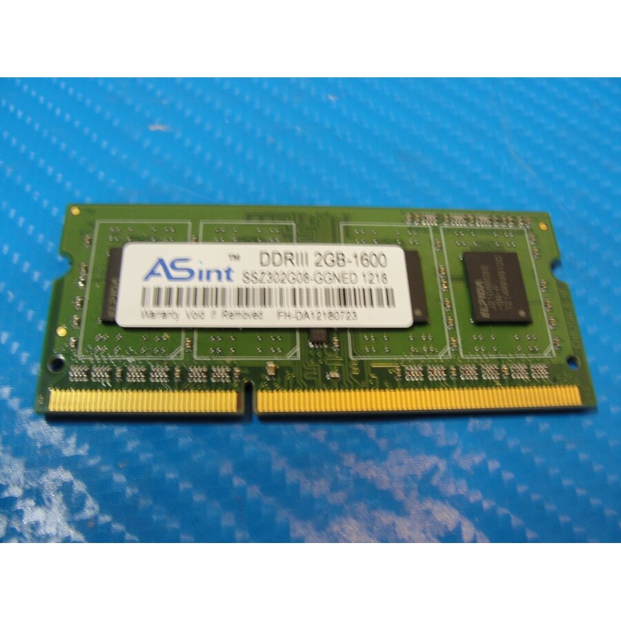 ASint SSZ302G08-GGNED – 2GB DDR3 SODIMM – 204-Pin – 1600 MHz – PC3-12800S – 1.5V-1