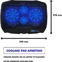thumb-Greenure Laptop Koeler – Cooling Pad – Laptopstandaard – Verstelbaar – Tot 17 inch – 4 Ventilatoren-3