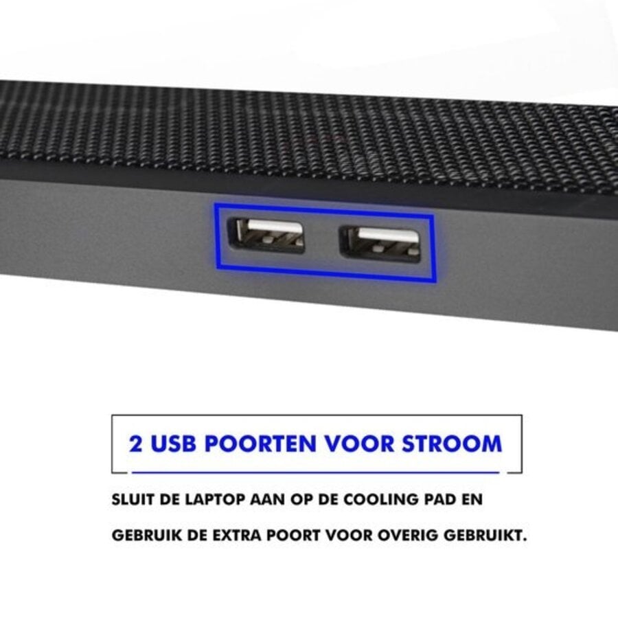 Greenure Laptop Koeler – Cooling Pad – Laptopstandaard – Verstelbaar – Tot 17 inch – 4 Ventilatoren-9