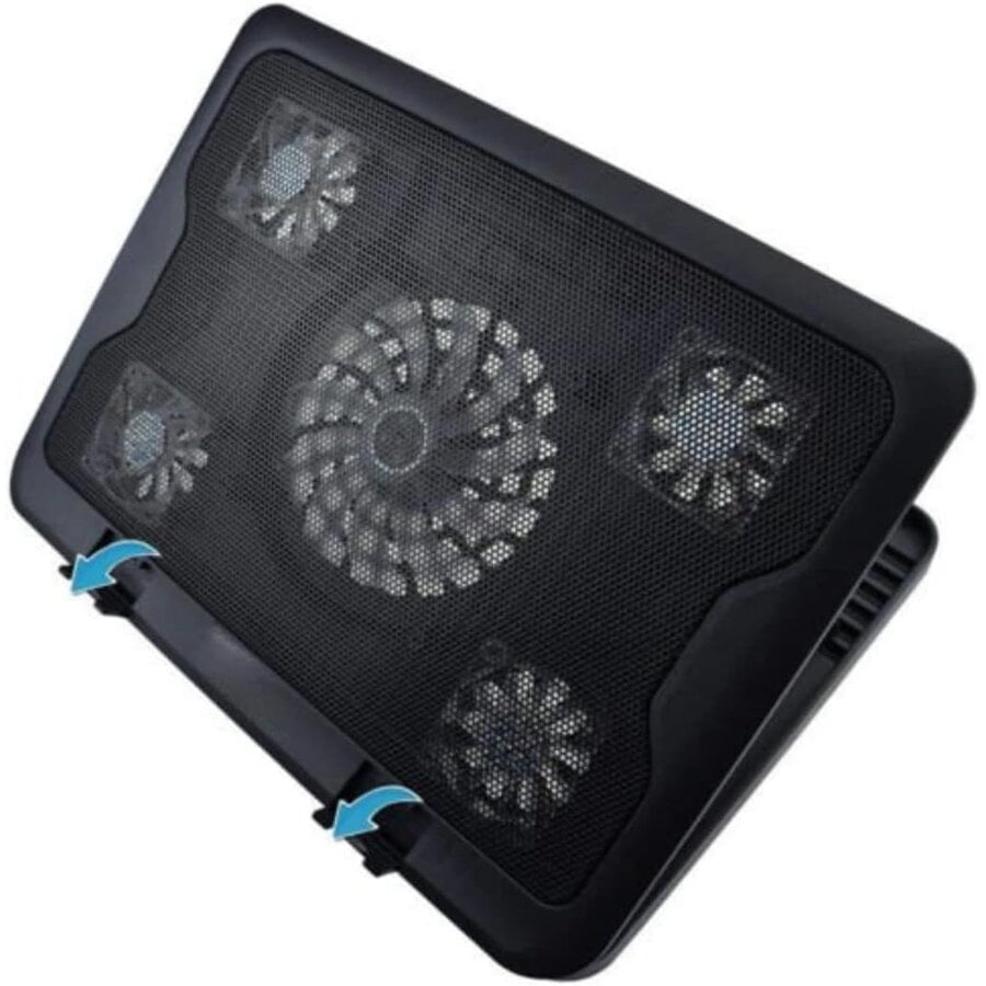 Greenure Laptop Cooler tot 17 inch – Cooling Pad – 5 Ventilatoren – 2 USB Poorten – Verstelbare Verhoging-6