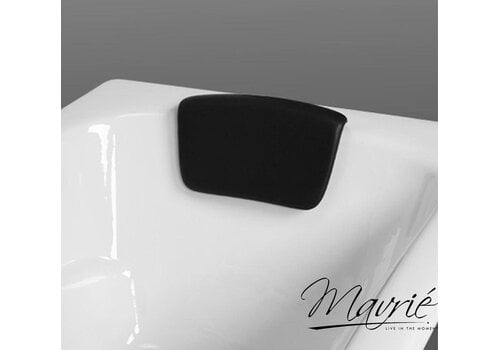 Mavrié Luxe Badkussen – Badhoofdkussen – Antislip Zuignappen – Comfortabel Nek- en Hoofdkussen – Zwart 