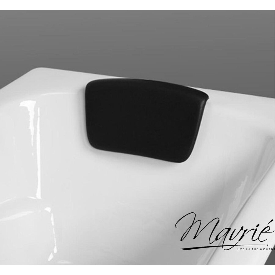 Mavrié Luxe Badkussen – Badhoofdkussen – Antislip Zuignappen – Comfortabel Nek- en Hoofdkussen – Zwart-1