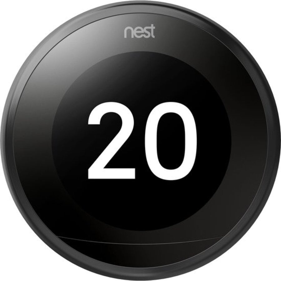Google Nest Learning Thermostat V3 – Slimme Thermostaat – Zwart – OpenTherm – Wifi –-1