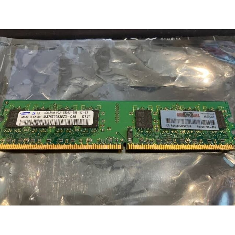 Samsung M378T2953EZ3-CE6 – 1GB DDR2 667MHz DIMM Desktop Geheugen – PC2-5300-1