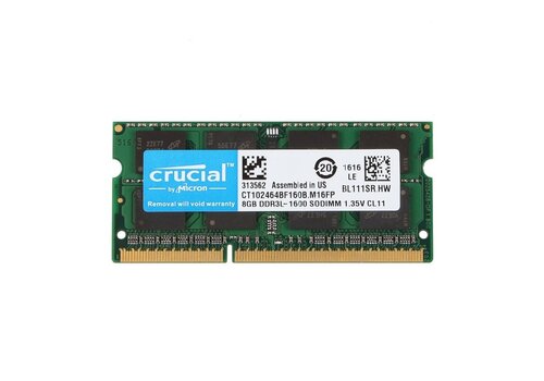Crucial CT102464BF160B.M16FP – 8GB DDR3L 1600MHz SO-DIMM Laptop Geheugen – PC3L-12800 