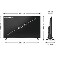 thumb-Sharp 32HF2265EW – 32 inch HD Ready Smart TV – Google TV – HDR10 – Bluetooth – Google Cast – Zwart-10