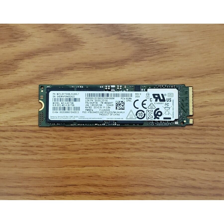 Samsung PM981 MZ-VLB1T00 – 1TB M.2 2280 NVMe SSD – PCIe 3.0 x4-1