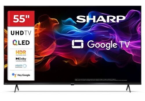Sharp 55HP5465E – 55 inch 4K Ultra HD QLED Google TV – Smart TV – Dolby Vision & Dolby Atmos 