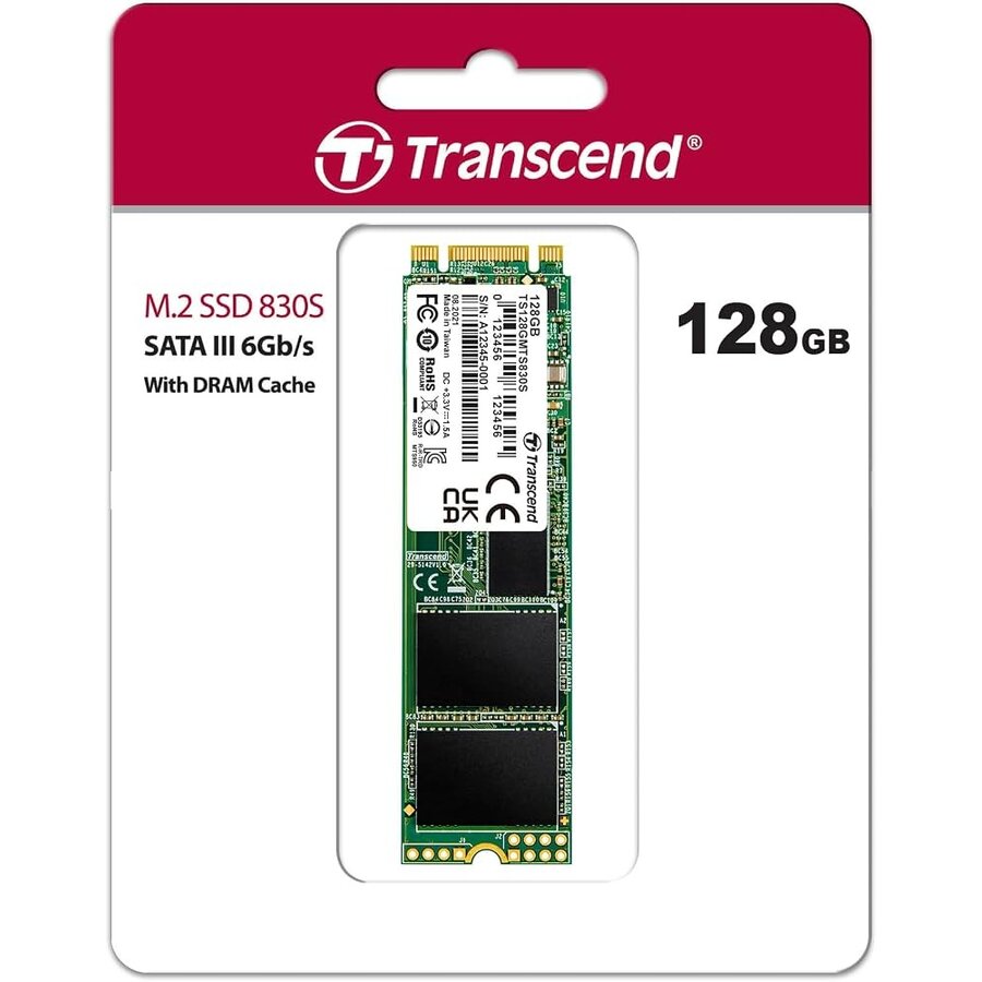 Transcend TS128GMTS830S – 128GB M.2 SATA SSD – 2280 – SATA III 6Gb/s-1