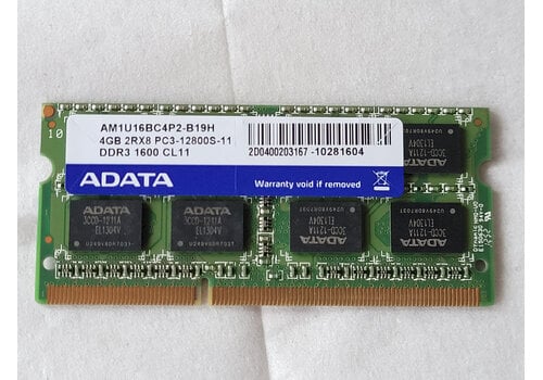 ADATA AM1U16BC4P2-B19H – 4GB DDR3 1600MHz SO-DIMM Laptopgeheugen – PC3-12800 