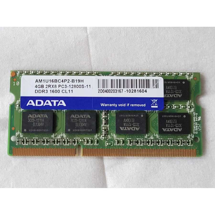 ADATA AM1U16BC4P2-B19H – 4GB DDR3 1600MHz SO-DIMM Laptopgeheugen – PC3-12800-1