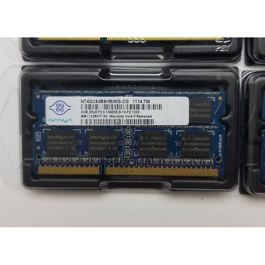 Nanya NT4GC64B8HB0NS-CG – 4GB DDR3 RAM – 1333MHz – PC3-10600 – 204-Pin SO-DIMM – CL9 – 1,5V-1