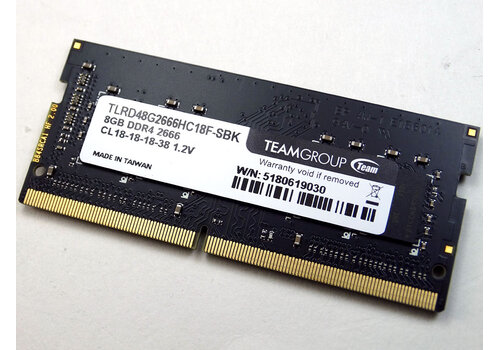 TeamGroup TED48G2666C19-SBK – 8GB DDR4 2666MHz SO-DIMM Laptopgeheugen – PC4-21300 