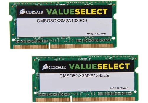 Corsair CMSO8GX3M2A1333C9 – 8GB DDR3 1333MHz SO-DIMM Laptopgeheugen – Kit 2x4GB 