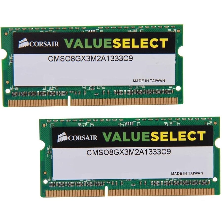 Corsair CMSO8GX3M2A1333C9 – 8GB DDR3 1333MHz SO-DIMM Laptopgeheugen – Kit 2x4GB-1