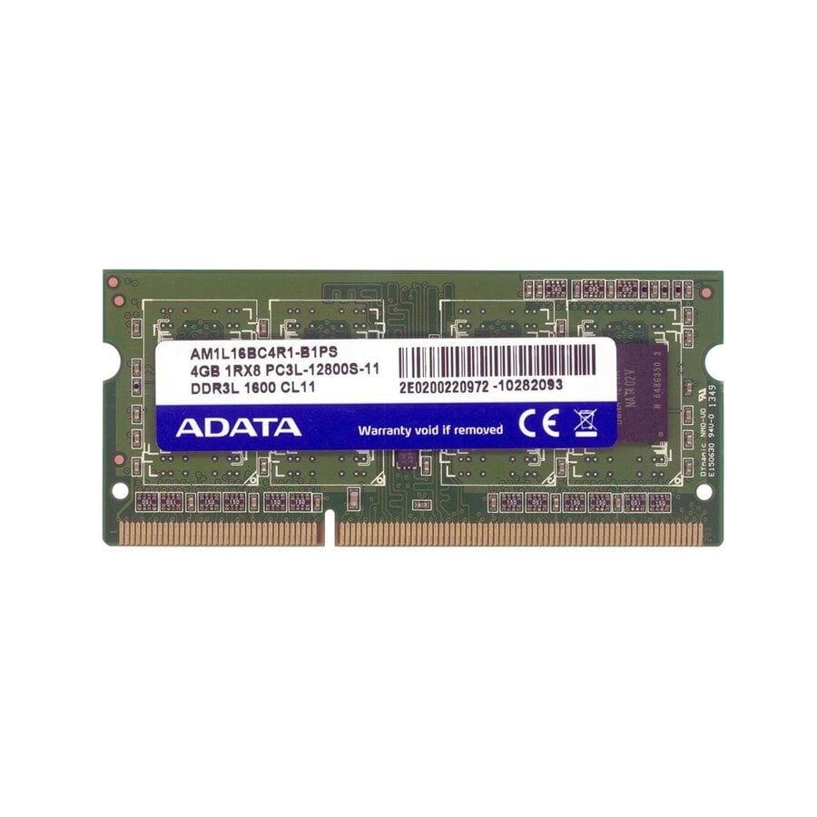 ADATA AM1L16BC4R1-B1PS – 4GB DDR3L RAM – 1600MHz – PC3L-12800S – 204-Pin SO-DIMM – CL11 – 1,35V-1