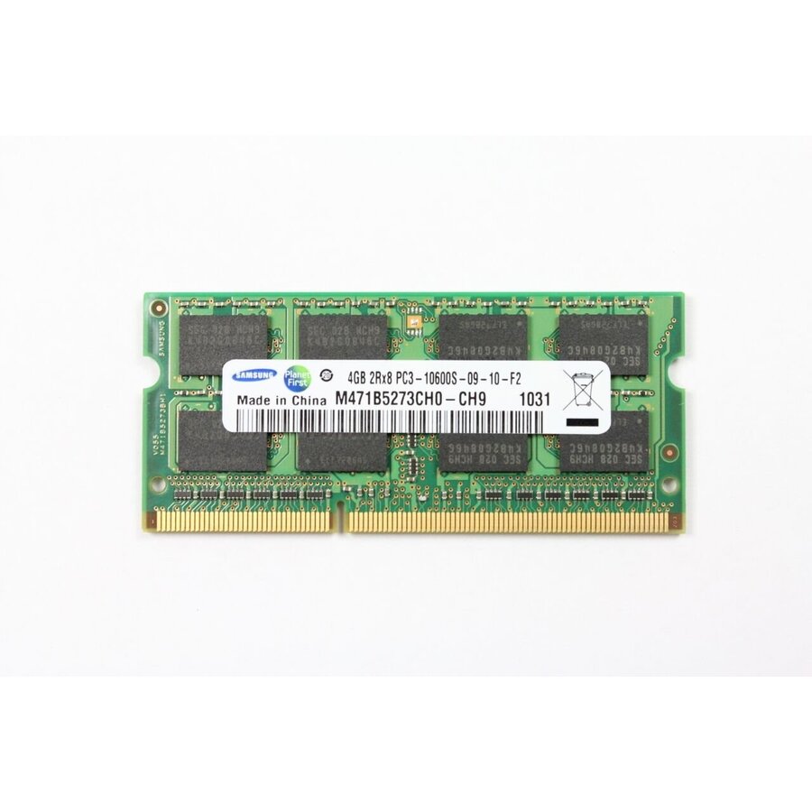 Samsung M471B5273CH0-CH9 – 4GB DDR3 RAM – 1333MHz – PC3-10600 – 204-Pin SO-DIMM – CL9 – 1,5V-1