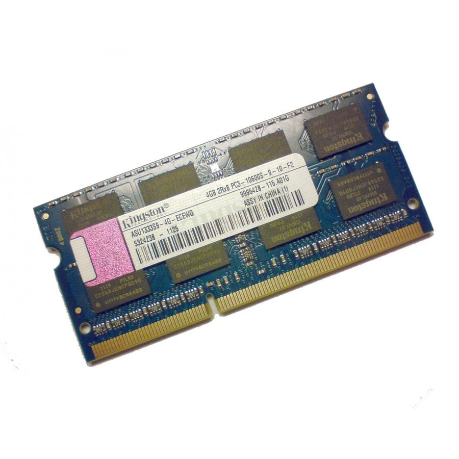 Kingston ASU1333S9-4G 4GB DDR3 RAM-geheugen voor laptop en notebook, 1333MHz, PC3-10600, 204-pins SO-DIMM, CL9, 1,5V, Non-ECC, Unbuffered-1