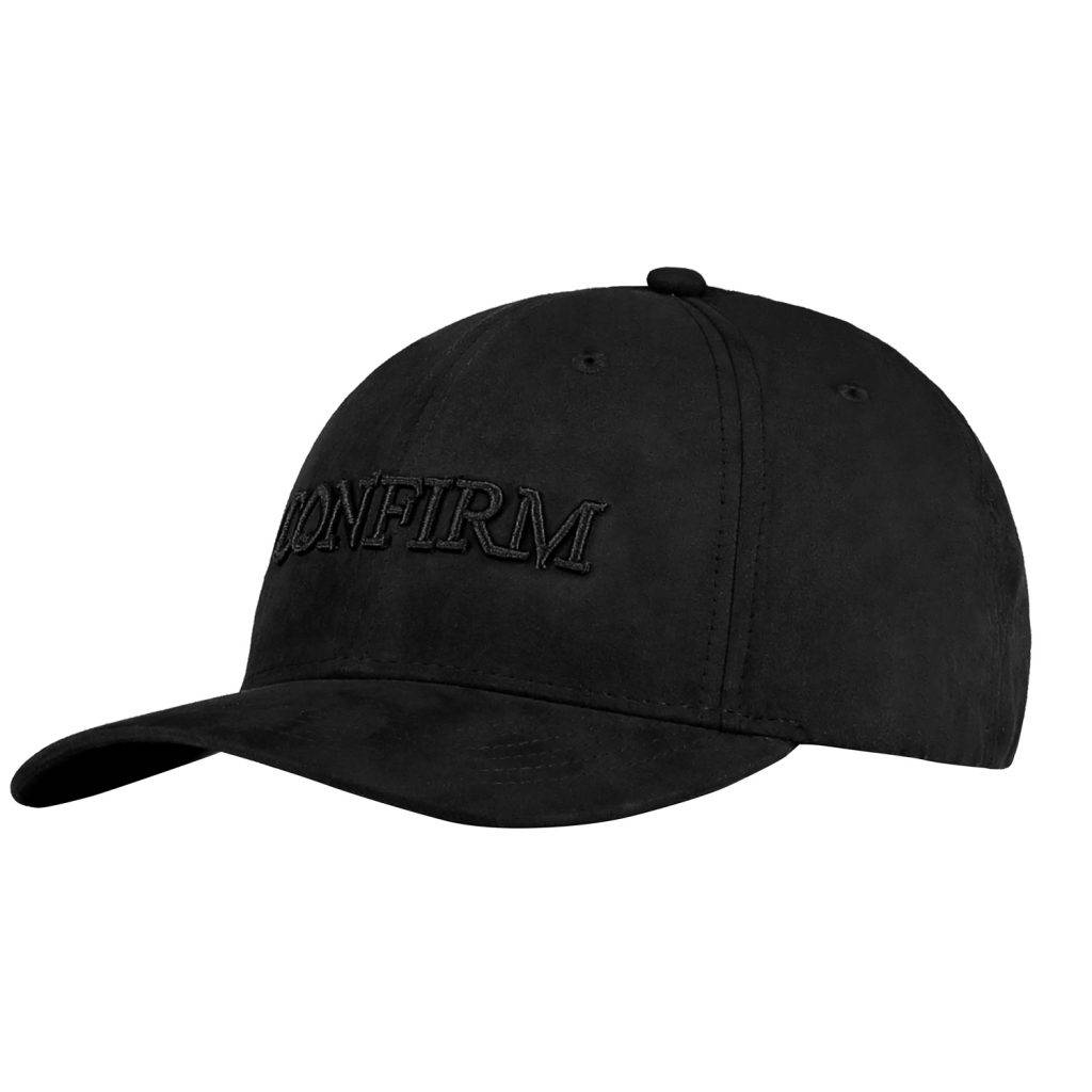 black suede cap