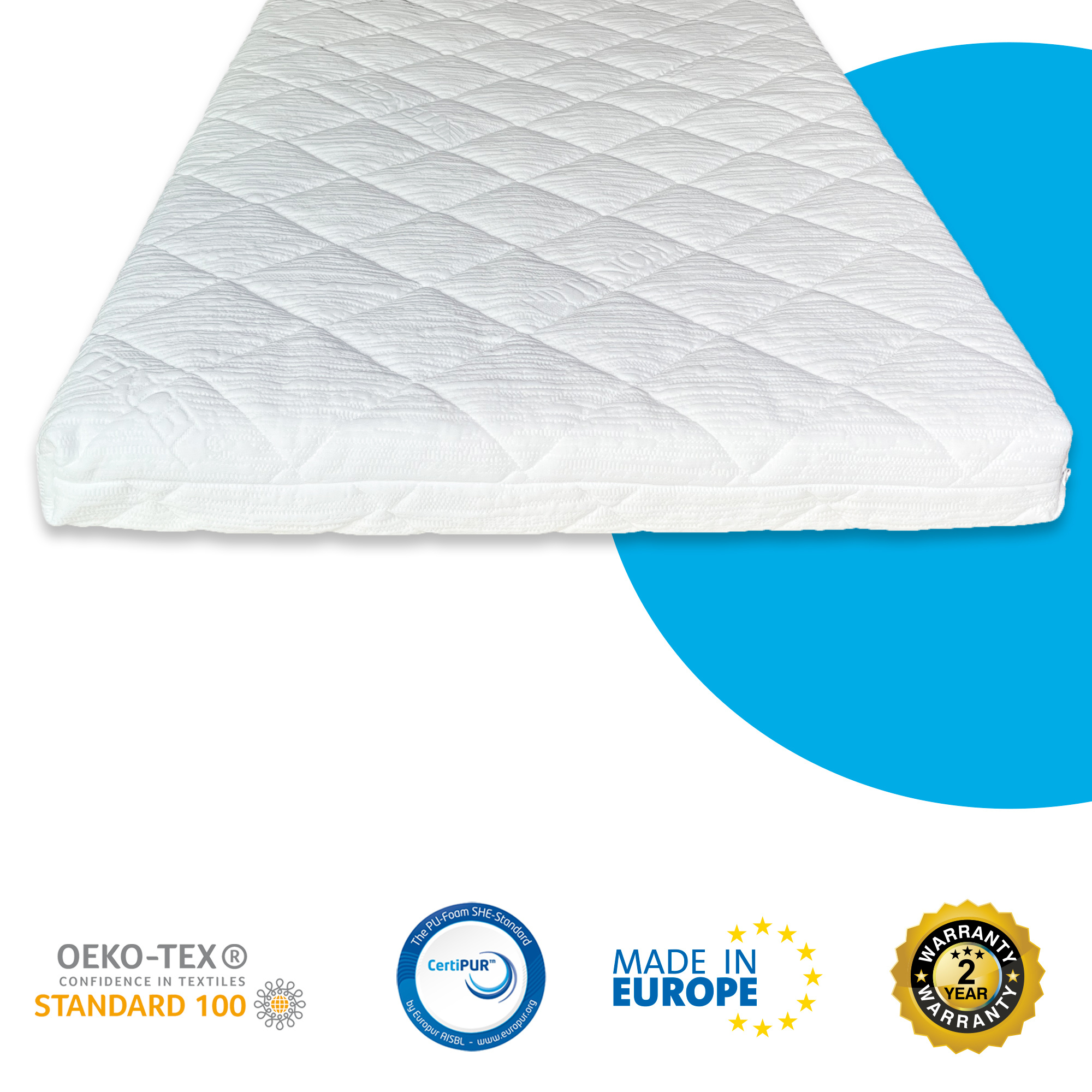 Sichere Babymatratze 70x130 cm für höchsten Komfort