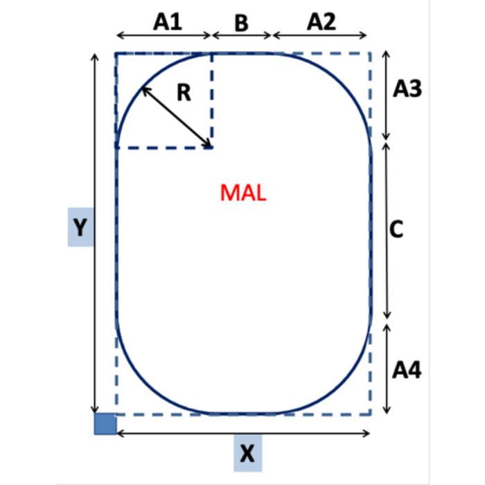 Oval Babymatratze nach Maß Kaltschaum HR65