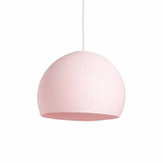 Cotton Ball Lights Hanging Lamp Three Quarter - Light Pink