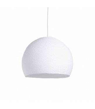 Cotton Ball Lights Hanging Lamp Three Quarter - White