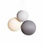 COTTON BALL LIGHTS Drievoudige hanglamp 1 punt - Glowy Greys