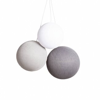 COTTON BALL LIGHTS Triple Hanging Lamp 1 point - Shades of Grey
