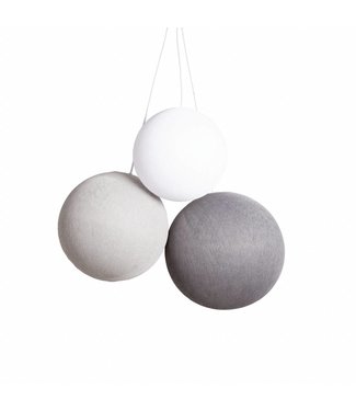 COTTON BALL LIGHTS Triple Hanging Lamp 1 point - Shades of Grey