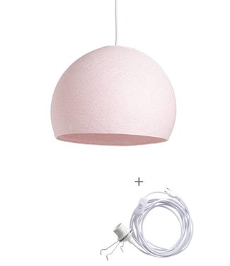 COTTON BALL LIGHTS Cord Lamp Three Quarter - Light Pink