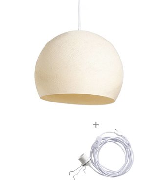 COTTON BALL LIGHTS Cord Lamp Three Quarter - Shell