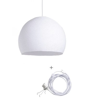 COTTON BALL LIGHTS Cord Lamp Three Quarter - White