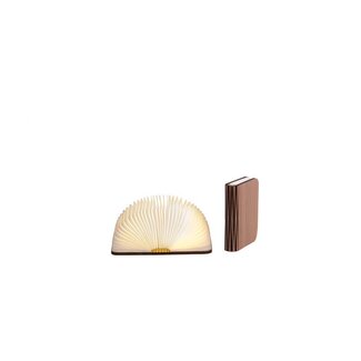 LEDR Buchlampe Walnussbraun