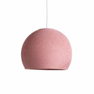 Cotton Ball Lights Hanging Lamp Three Quarter - Dirty Rose