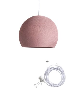 COTTON BALL LIGHTS Cord Lamp Three Quarter - Dirty Rose